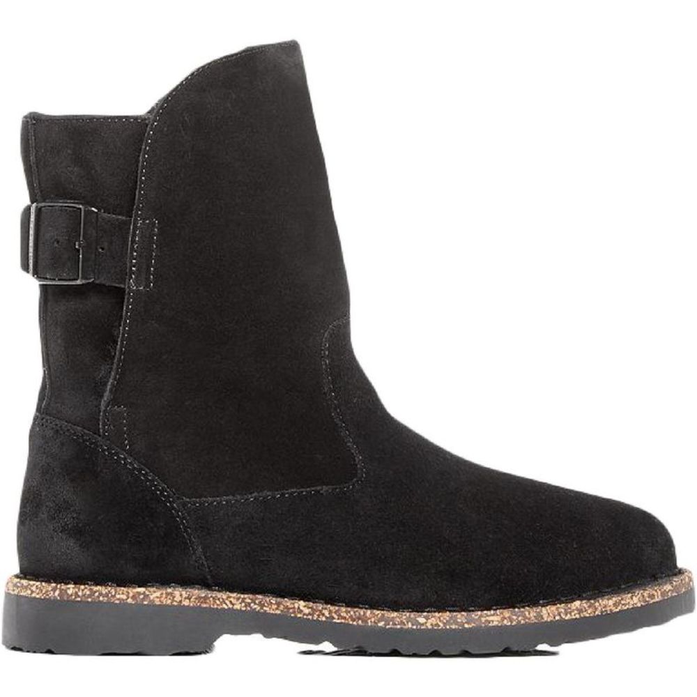 Birkenstock Womens Upsalla Black Leather Shearling Ankle Boots Shoes/Barely worn